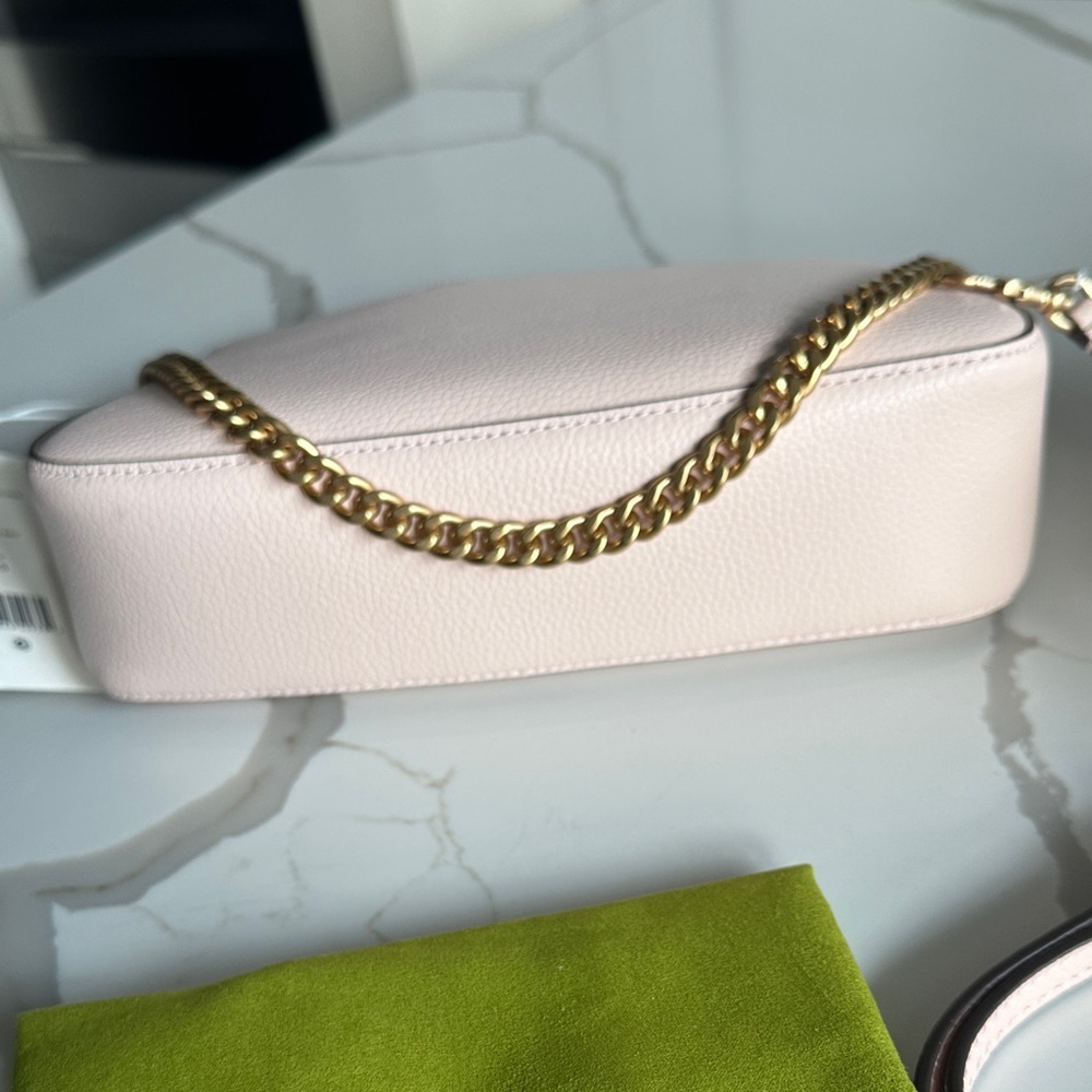 Elegant Pink Leather Shoulder Bag - Picture 7 of 10